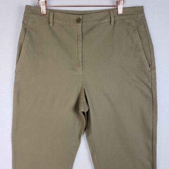 EILEEN FISHER Pants Organic Cotton/Hemp Tapered Ankle Length size 12 Stretch - Picture 4 of 13